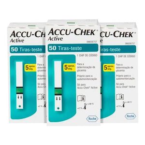 Kit Tiras de Glicemia Accu-Chek Active com 150 unidades