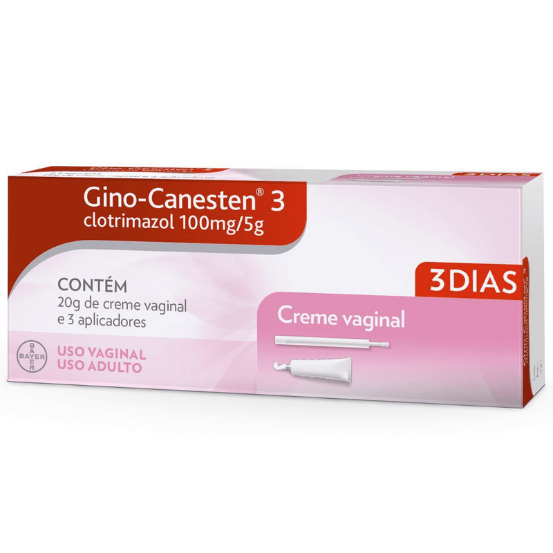 Gino-Canesten 3 Dias Creme Vaginal 20G + 3 Aplicadores - Pense Farma
