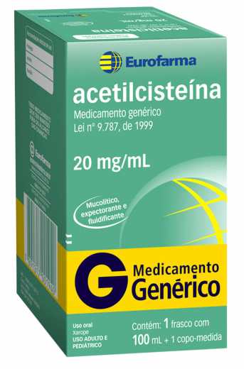 Erifarma Drogarias - Acetilcisteína Infantil 20mg/ml Xarope com 120ml - EMS