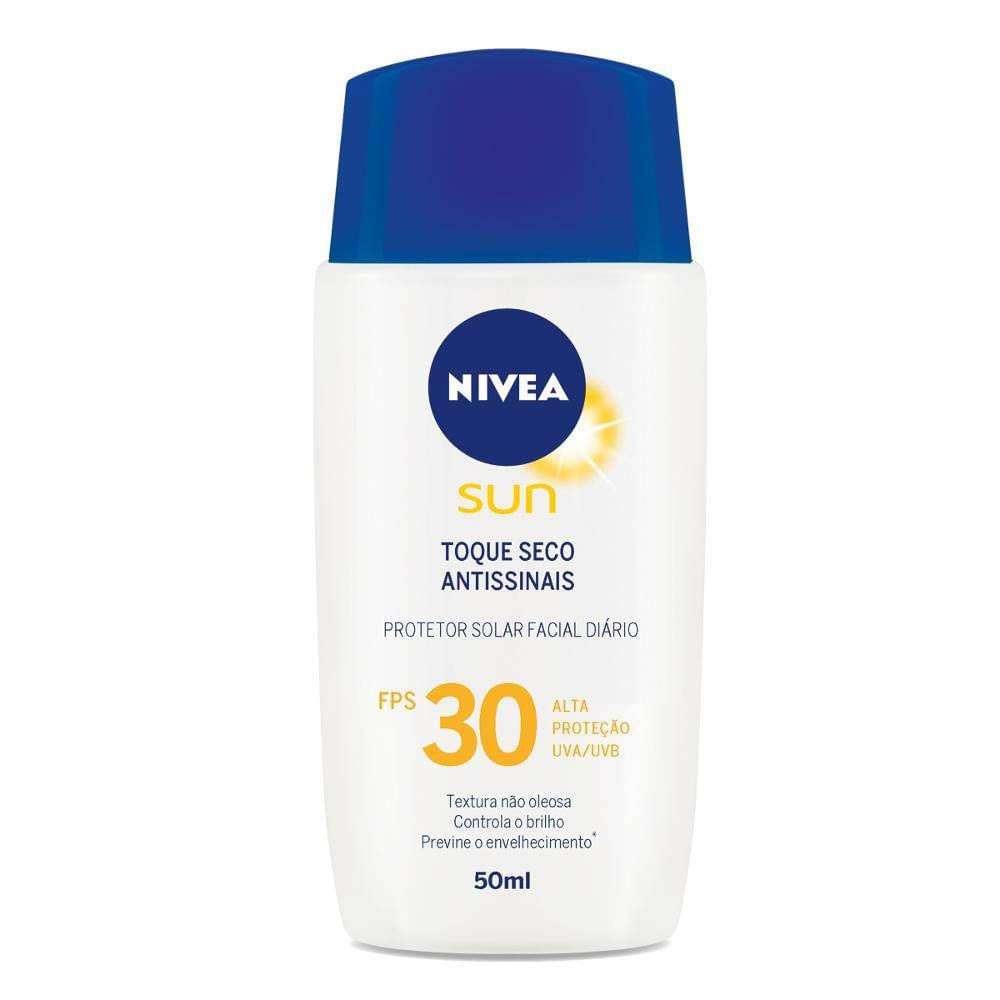 Protetor-Solar-Facial-Nivea-Sun-Toque-Seco-Antissinais-Fps30-50Ml