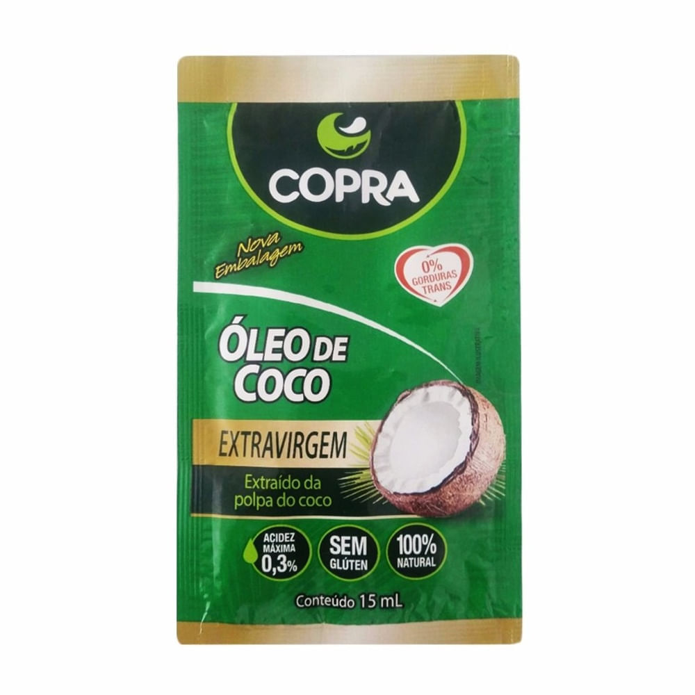 Oleo-de-Coco-Extravirgem-Copra-com-40-Saches-de-15mL-Cada
