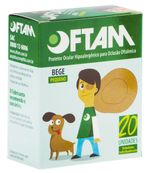 Protetor-Ocular-Oftam-Bege-Pequeno-com-20-unidades