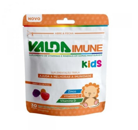 Valda-Imune-Kids-Sache-Zip-Lock-Gomas-Mastigaveis-Frutas-51g