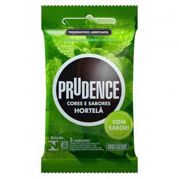 Preservativo-Prudence-Cores-E-Sabores-Hortela-com-3-unidades