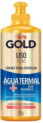 Creme-De-Pentear-Niely-Gold-Agua-Termal-Liso-Pleno-280G
