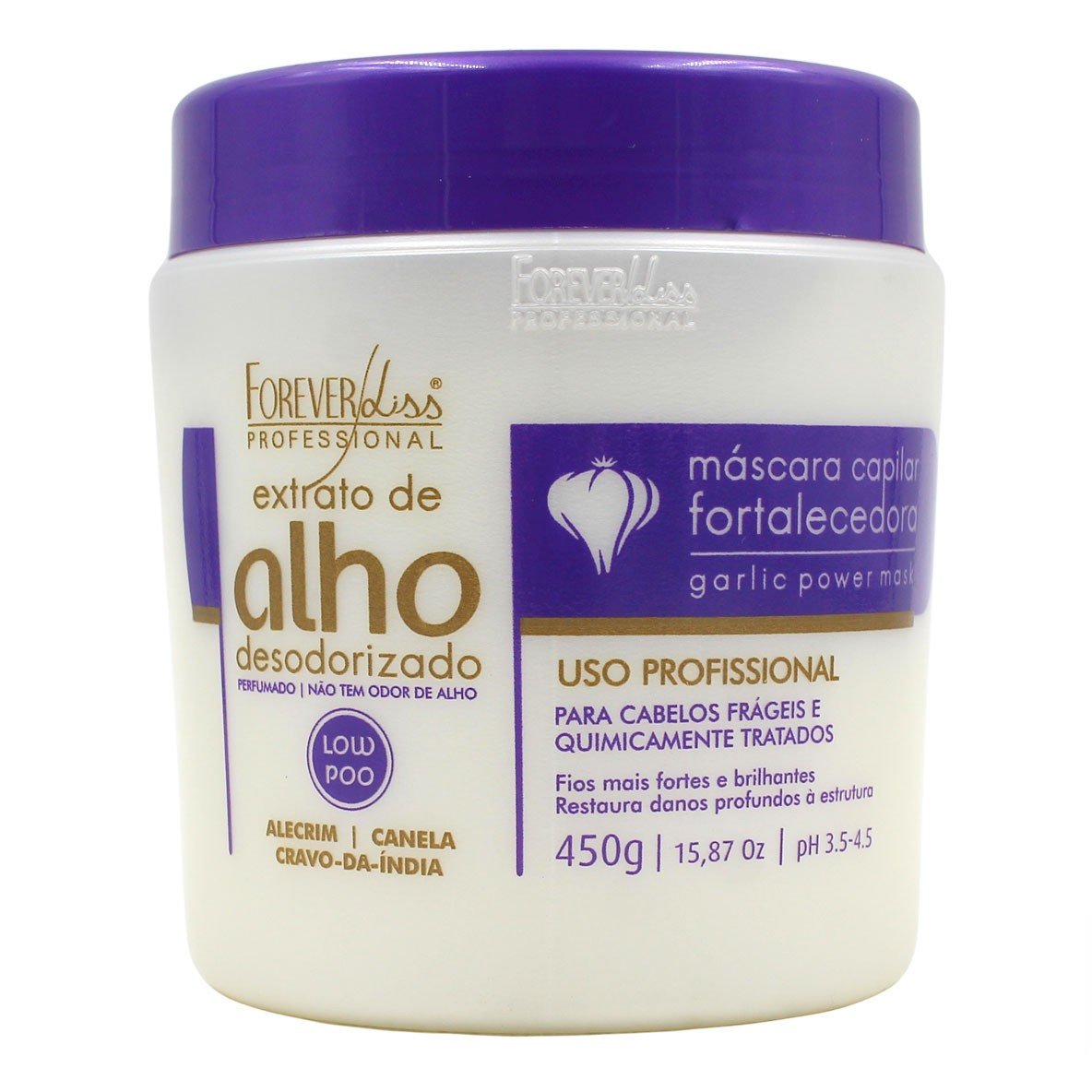 MASCARA-FORTALECEDORA-FOREVER-LISS-ALHO-DESODORIZADO-450G