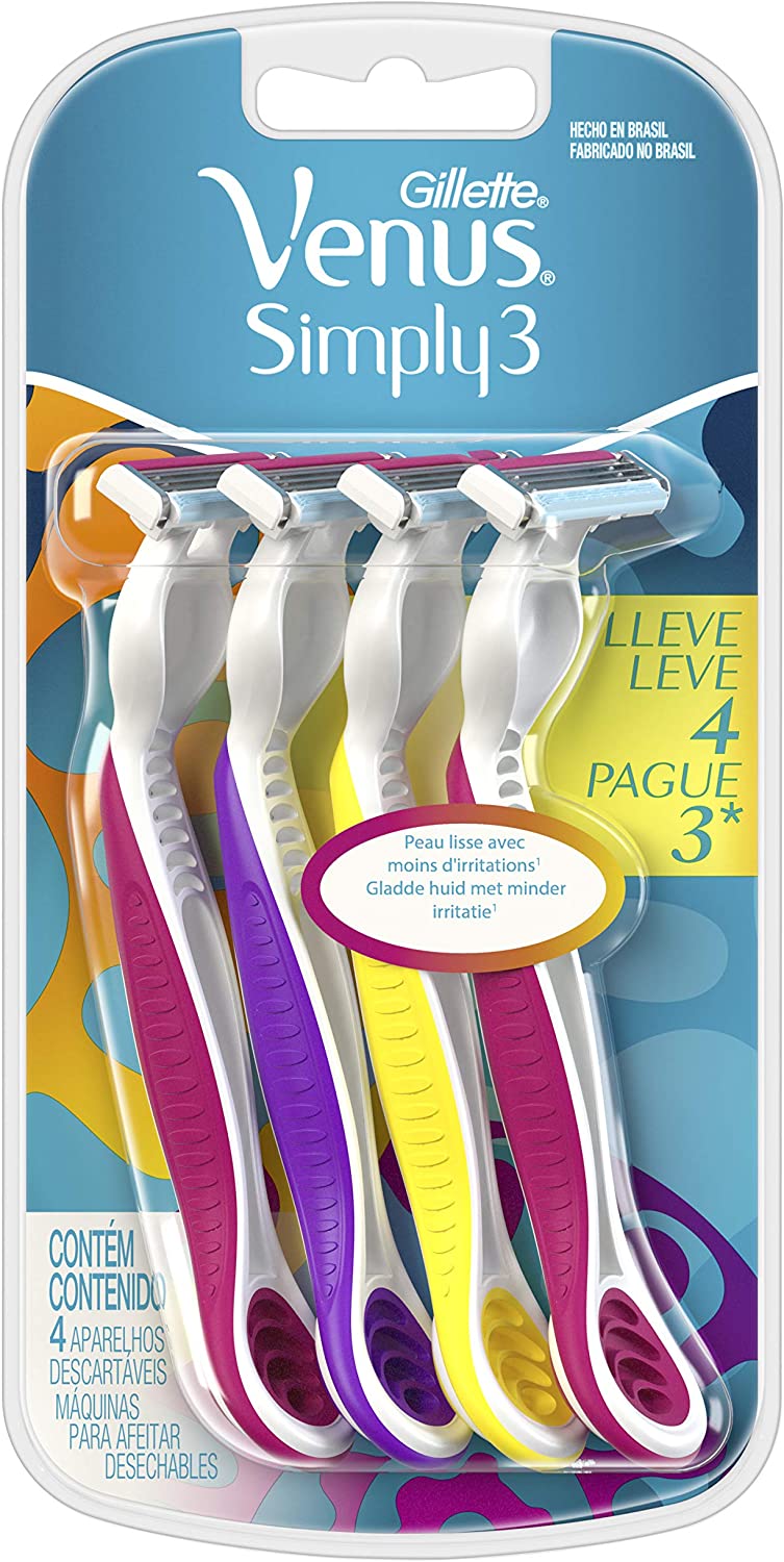 APARELHO-DE-DEPILAR-GILLETTE-VENUS-SIMPLY-3-LEVE-4-PAGUE-3-UNIDADES