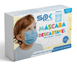 Mascara-Descartavel-SPK-Infantil-Azul-com-25-Unidades