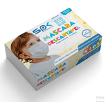 Mascara-Descartavel-SPK-Infantil-Branca-com-25-Unidades