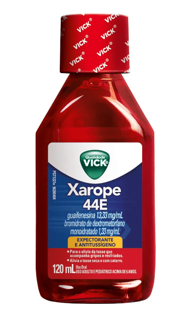 XAROPE PARA TOSSE Xarope 44E Vick Indicado para tosse seca e carrega