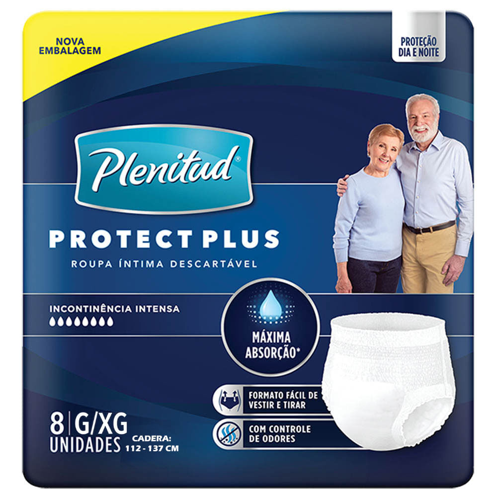 Fralda-Geriatrica-Plenitud-Protect-Plus-G-XG-Com-8-unidades