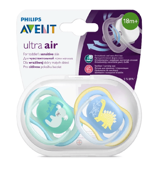 Chupeta-Philips-Avent-Ultra-Air--18-Meses-Azul-e-Verde-com-2-unidades