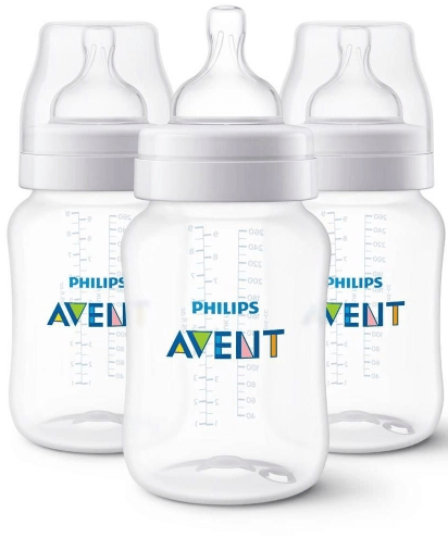 Kit-Mamadeira-Philips-Avent-Anti-Colica-Transparente-com-3-unidades-260ml