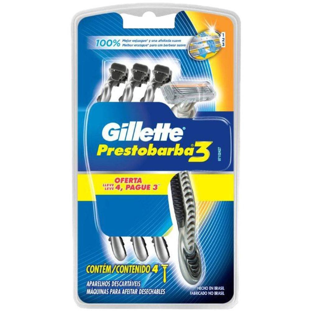 Aparelho-De-Barbear-Gillette-Prestobarba-3-Masculino-Com-4-unidades