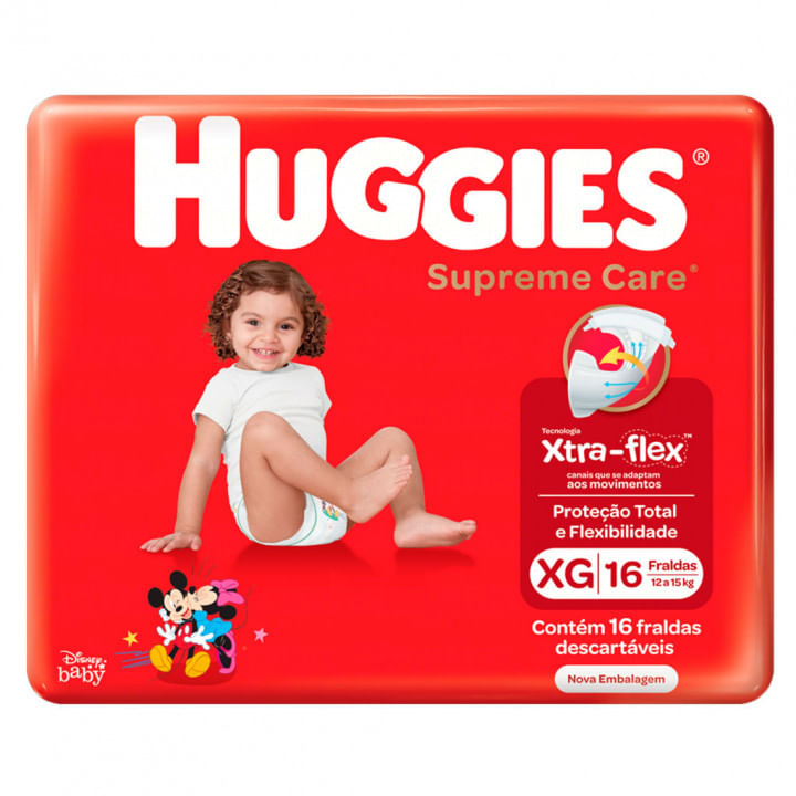 Fralda-Huggies-Supreme-Care-XG-com-16-Unidades