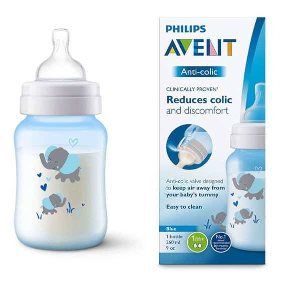 MAMADEIRA-PHILIPS-AVENT-ANTI-COLICA-ELEFANTE-DECORADA-260ML