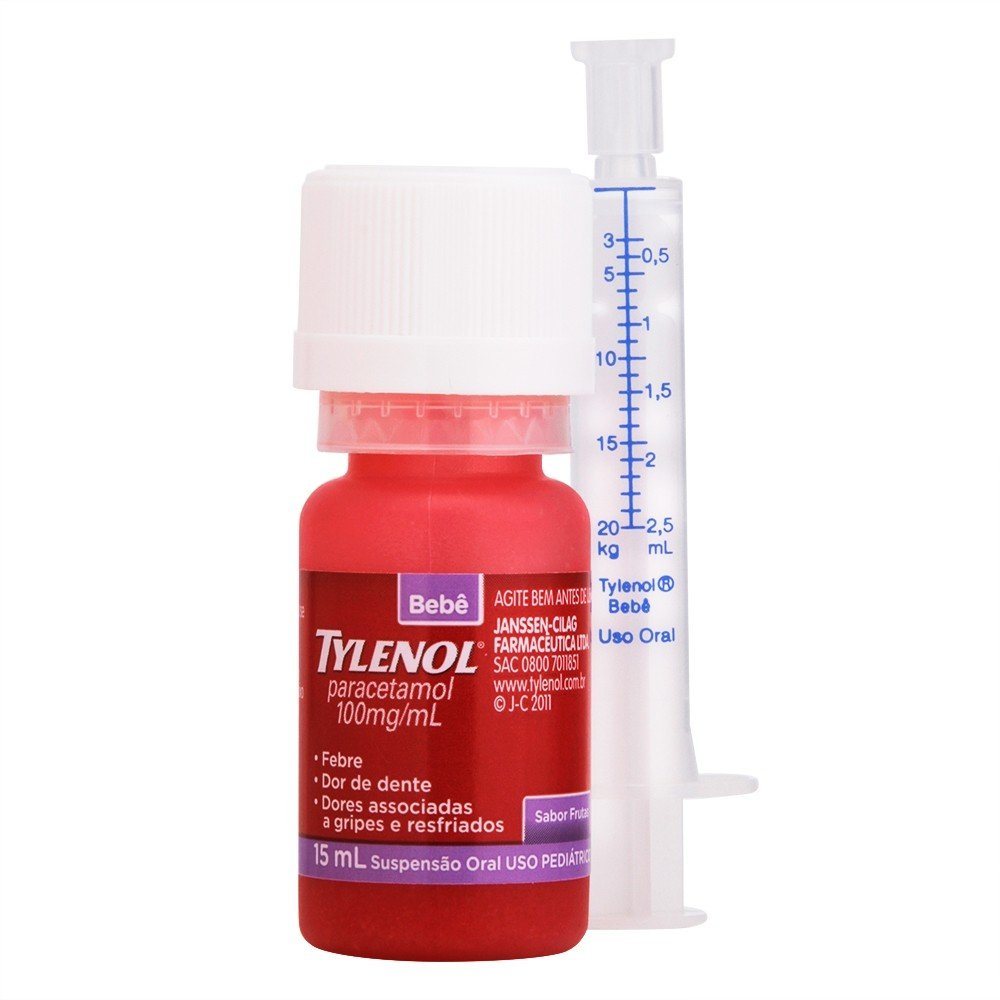 Tylenol-Bebe-Suspensao-Oral-Sabor-Frutas-100Mg-Ml-15Ml
