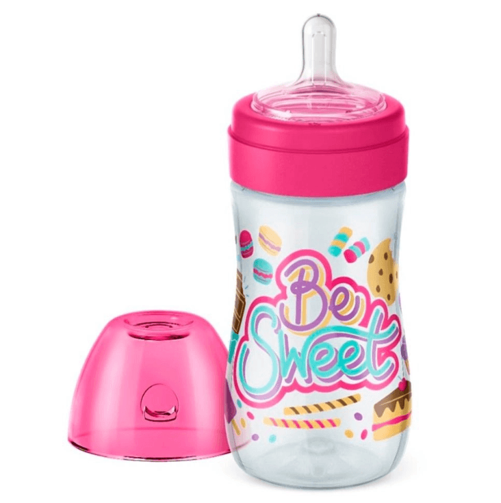 Mamadeira-Lillo-Super-Divertida-Ortodontica-260mL---Rosa