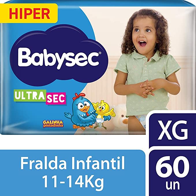 Fralda-Babysec-Ultrasec-Hiper-Galinha-Pintadinha-XG-com-60-unidades