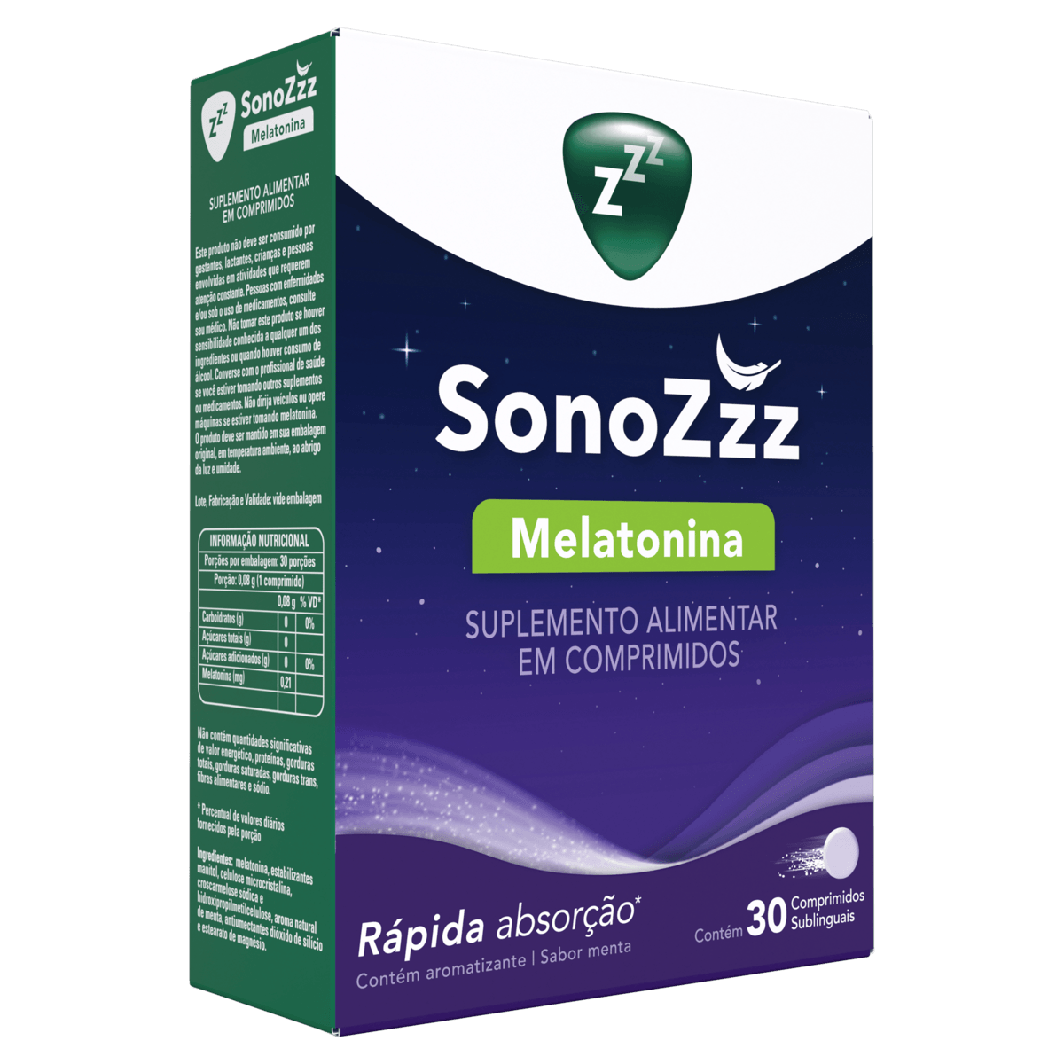 SonoZzz Melatonina 30 Comprimidos Pense Farma