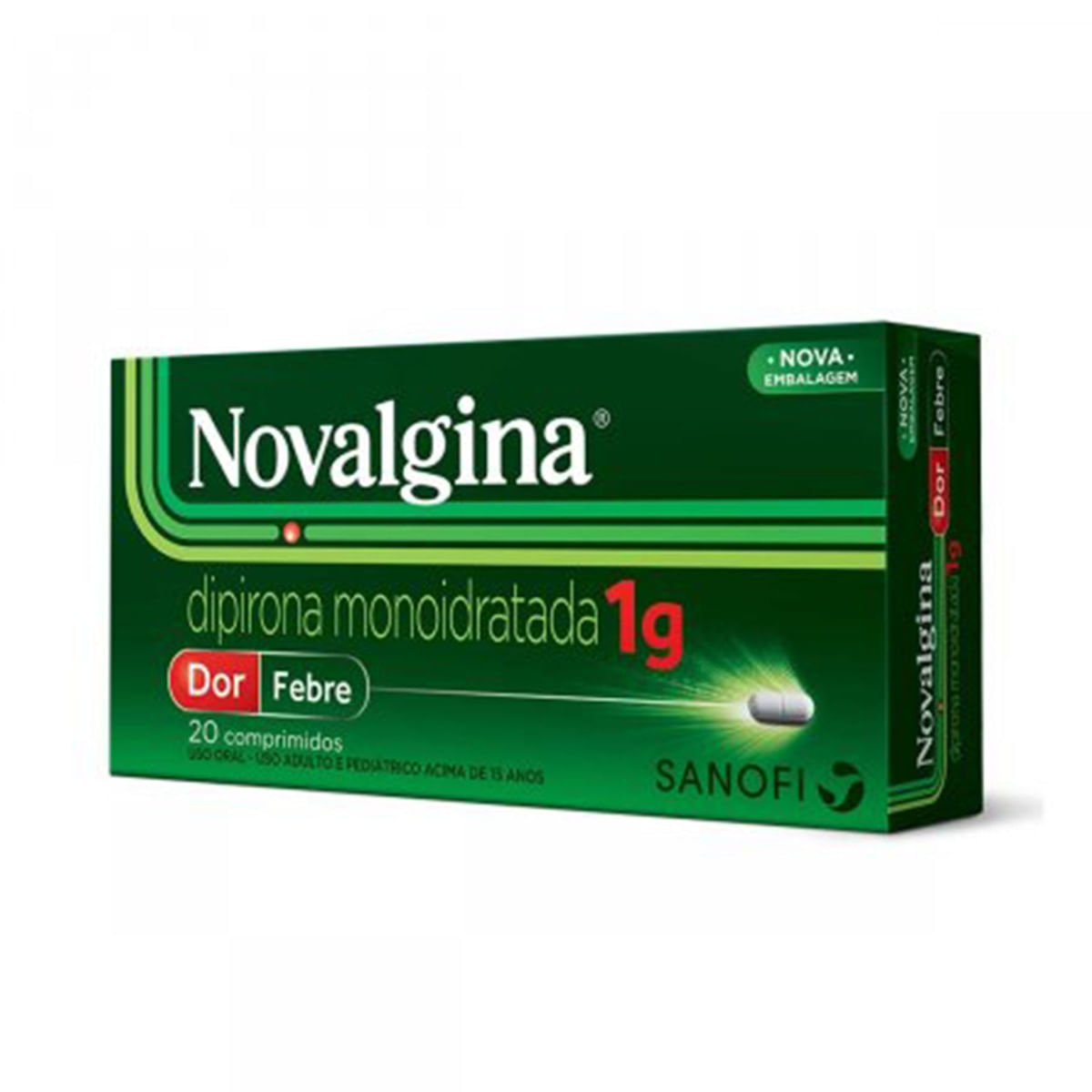 Novalgina 1G Com 20 Comprimidos - Pense Farma