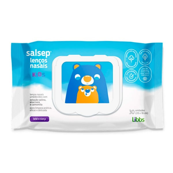 Lencos-Nasais-Salsep-Kids-com-30-Unidades