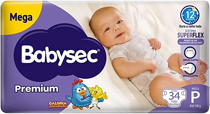 Fralda-Babysec-Galinha-Pintadinha--Premium-P-com-34-unidades