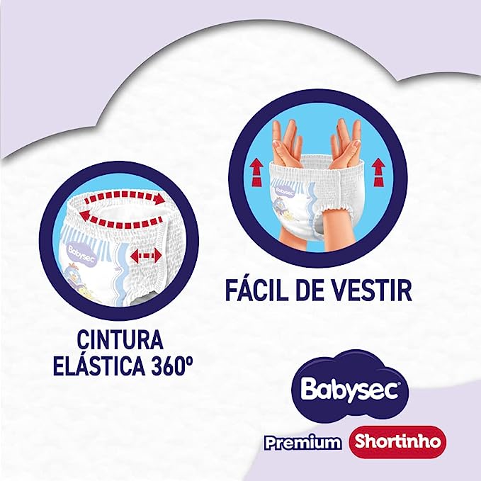 Fralda-Babysec-Shortinho-Pants-Galinha-Pintadinha-XG-com-22-unidades