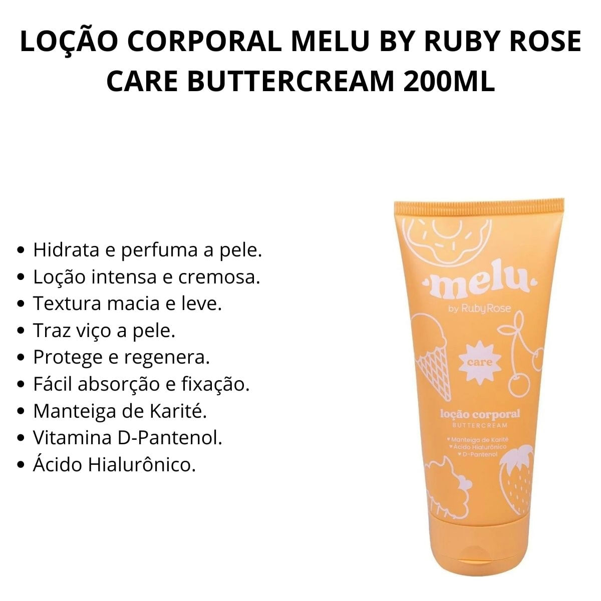 Locao-Corporal-Hidratante-Ruby-Rose-Melu-Butter-Cream-200ml