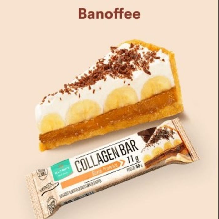 Barra Protein Collagen Bar Banoffee Nutrify 50g Pense Farma 6085