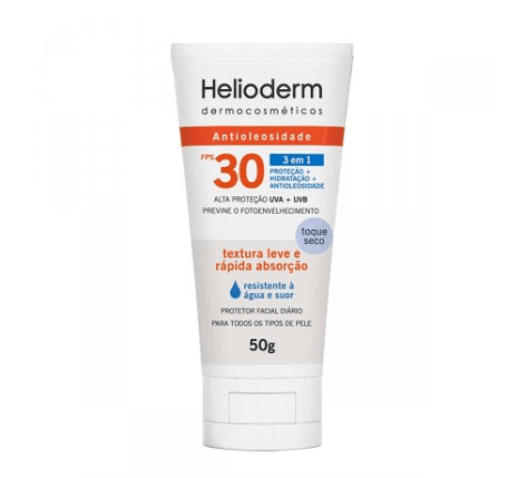 Protetor-Solar-Helioderm-Suncare-Facial-Toque-Seco-FPS30-50g
