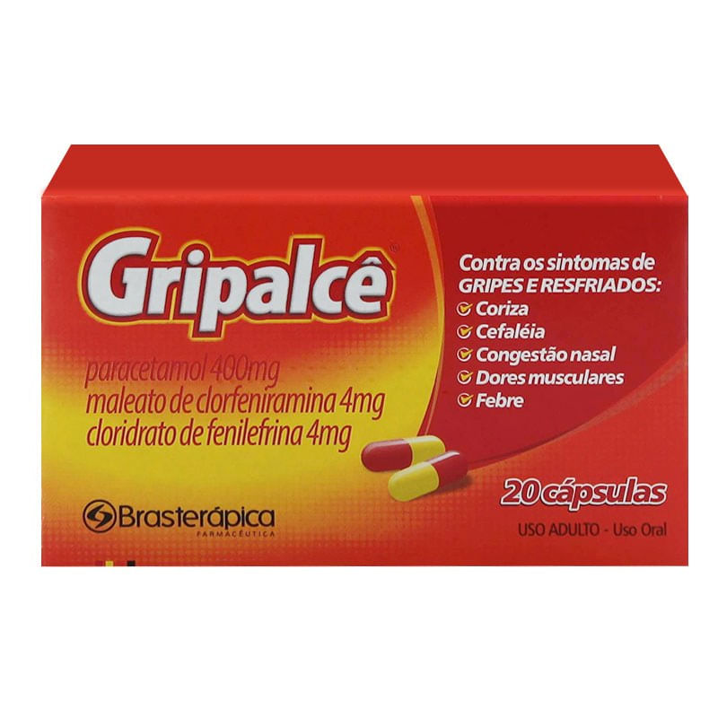 Gripalce-Paracetamol-400mg---Cloridrato-Fenillefrina-4mg---Maleato-de-Clorfeniramina-4mg-10-capsulas-Brasterapica
