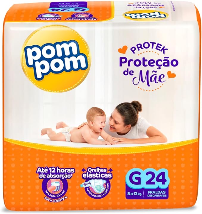 Fralda-Pom-Pom-Protek-Protecao-de-Mae-Jumbo-G-com-24-Unidades