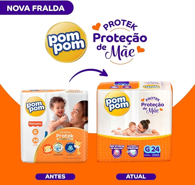 Fralda-Pom-Pom-Protek-Protecao-de-Mae-Jumbo-G-com-24-Unidades