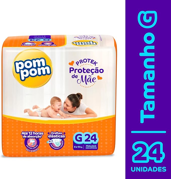 Fralda-Pom-Pom-Protek-Protecao-de-Mae-Jumbo-G-com-24-Unidades