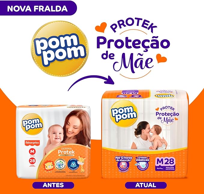 Fralda-Pom-Pom-Protek-Protecao-de-Mae-Jumbo-M-com-28-Unidades-