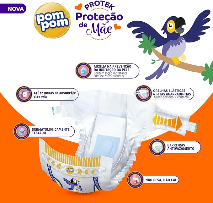 Fralda-Pom-Pom-Protek-Protecao-de-Mae-Jumbo-M-com-28-Unidades-