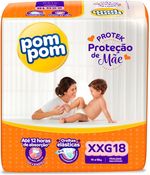 Fralda-Pom-Pom-Protek-Protecao-de-Mae-Jumbo-Xxg-com-18-unidades