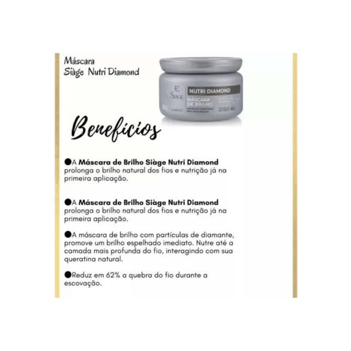 Mascara-Capilar-Eudora-Brilho-Siage-Nutri-Diamond-250g