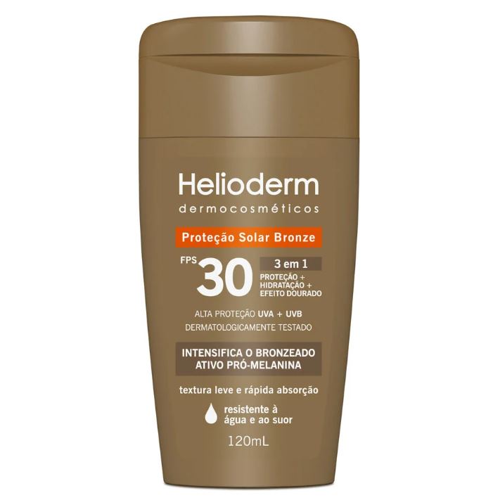 PROTETOR SOLAR HELIODERM FPS30 EFEITO DOURADO