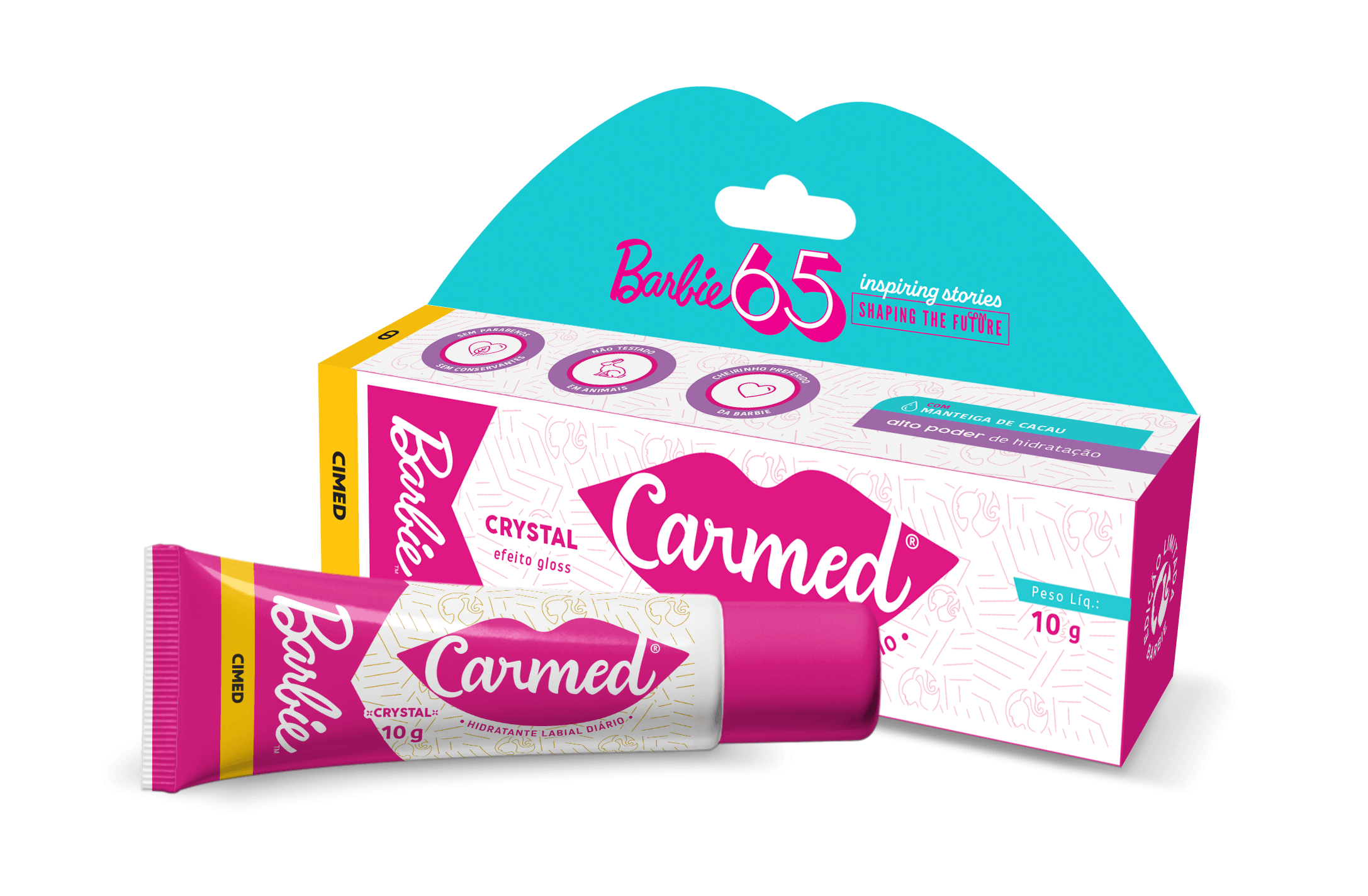 Hidratante-Labial-Carmed-Barbie-Crystal-Efeito-Gloss-10g