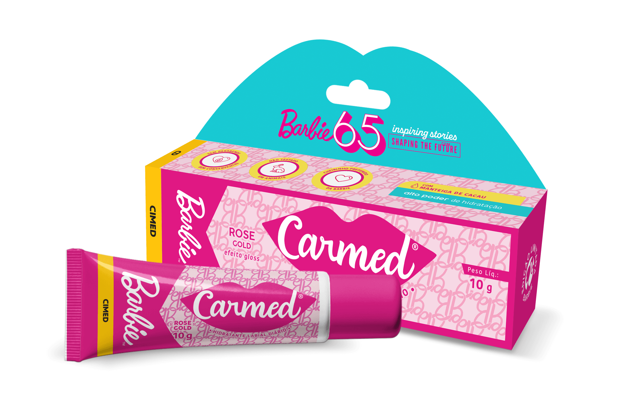 Hidratante-Labial-Carmed-Barbie-Rose-Gold-Efeito-Gloss-10g