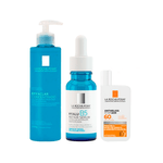 Kit-Beleza-La-Roche-Serum-Anti-Idade-Hyalu-B5-com-30ml---Gel-Limpeza-Facial-Effaclar-Concentrado-300G---Protetor-Solar-Anthelios-Hydraox-Sem-Cor-FPS-60-com-50g