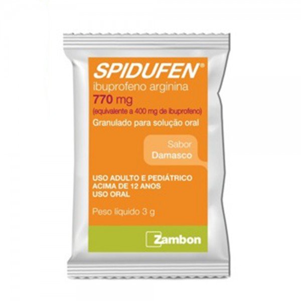 Spidufen-Ibuprofeno-400mg---Arginina-370mg-Granulado-Sabor-Damasco-para-Solucao-Oral-10-envelopes-3g