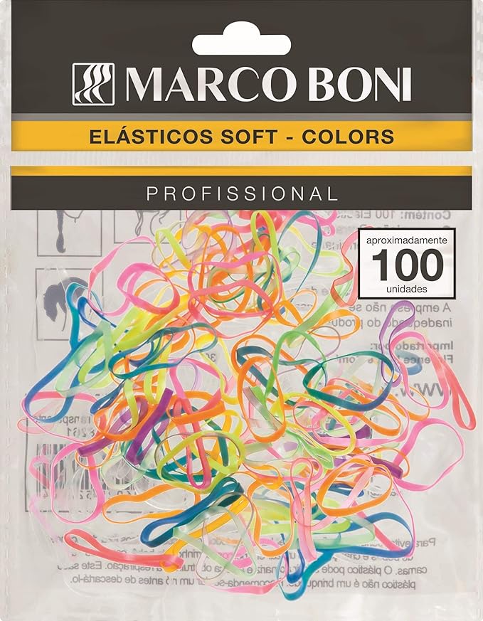 Elastico-Para-Cabelo-Marco-Boni-Soft-Colors-Colorido-Com-100-Unidades