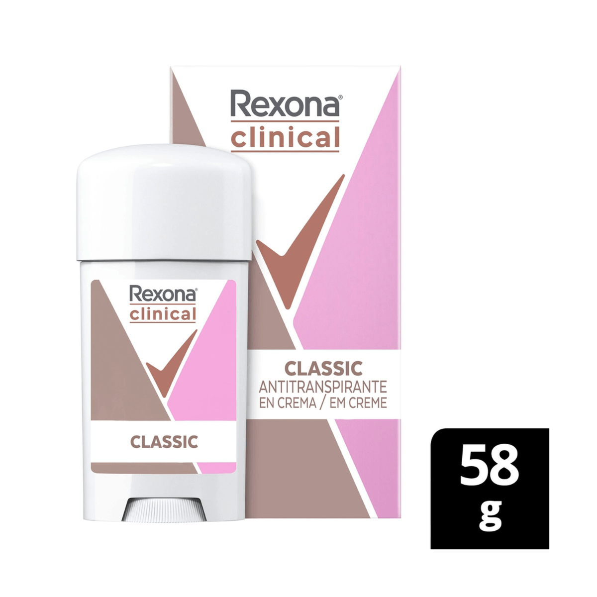 Desodorante-Rexona-Feminino-Clinical-Classic--Antitranspirante-Creme-com-58G