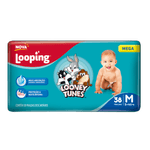 Fralda-Looping-Looney-Tunes-Mega-M-com-38-Unidades