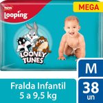 Fralda-Looping-Looney-Tunes-Mega-M-com-38-Unidades--4-