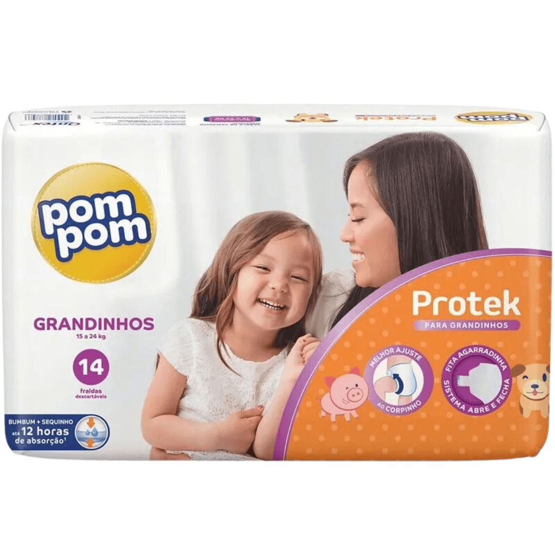 Fralda-Pom-Pom-Protek-Protecao-de-Mae-Grandinhos-15-a-24kg-com-14-Unidades