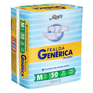 Fralda Geriatrica Absorv Genérica M 50 unidades